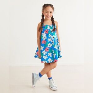 HANNA ANDERSSON‎ Floral Print Woven Button Front Cami Sundress Preppy Dress 10